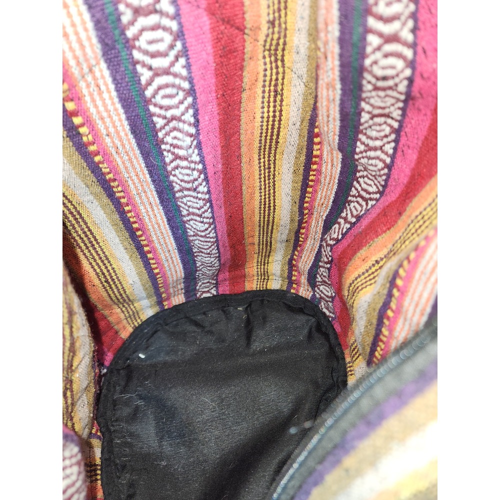 Nepal Woven Cotton‎ Sling Backpack Unisex OS Multi-Color Boho Striped Bag - Picture 9 of 13